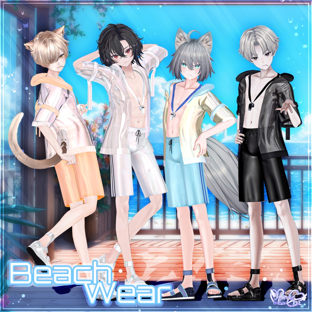 2026 Mens Beachwear メンズビーチウェア 🏖️3D Model Unitypackage Modular Avatar対応
