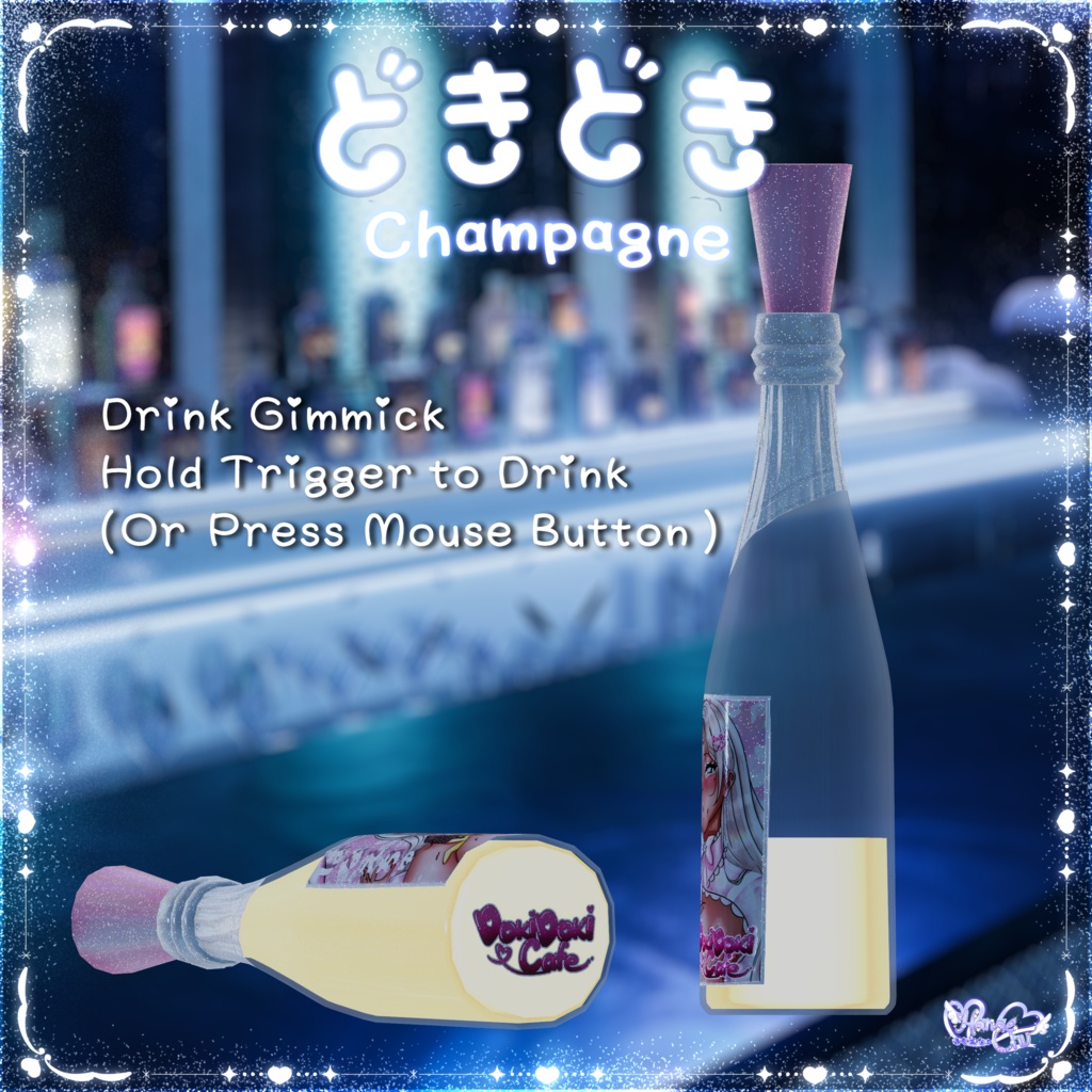【VRChat World】Mini Champagne Gimmick 🍾 シャンパンギミック AudioLink対応
