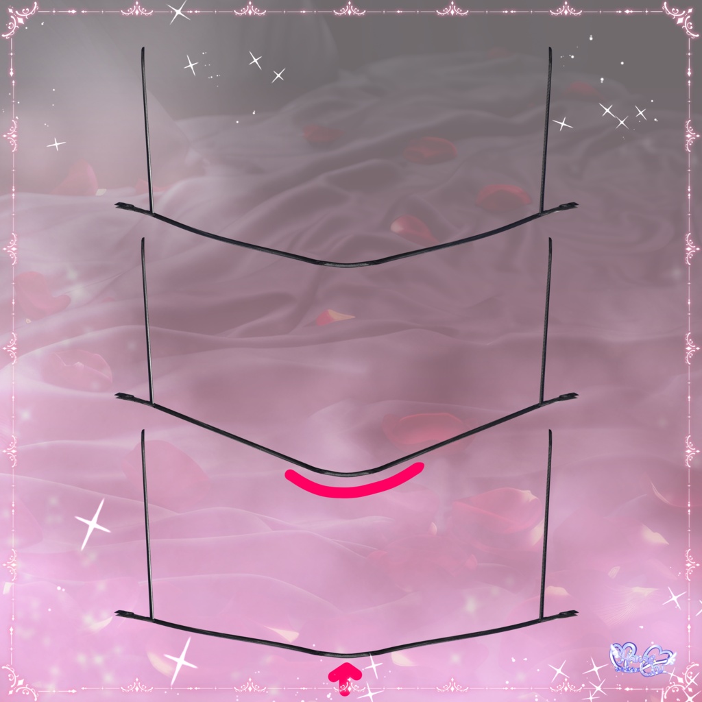 「サキュバス眼鏡」SUCCUBUS GLASSES 3D Model Unitypackage Modular Avatar対応