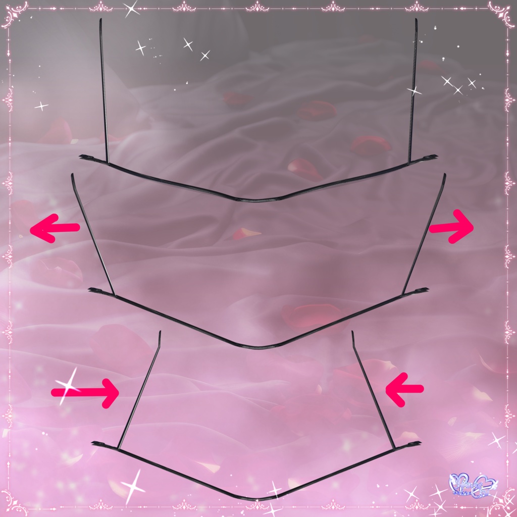「サキュバス眼鏡」SUCCUBUS GLASSES 3D Model Unitypackage Modular Avatar対応