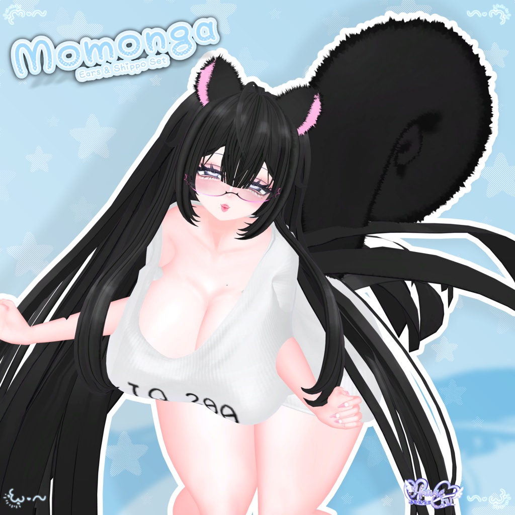 もふもふモモンガ Momonga Ears Tail Set 🐿️ VRChat Modular Avatar