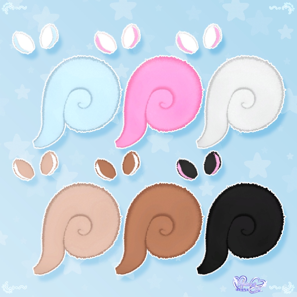 もふもふモモンガ Momonga Ears Tail Set 🐿️ VRChat Modular Avatar