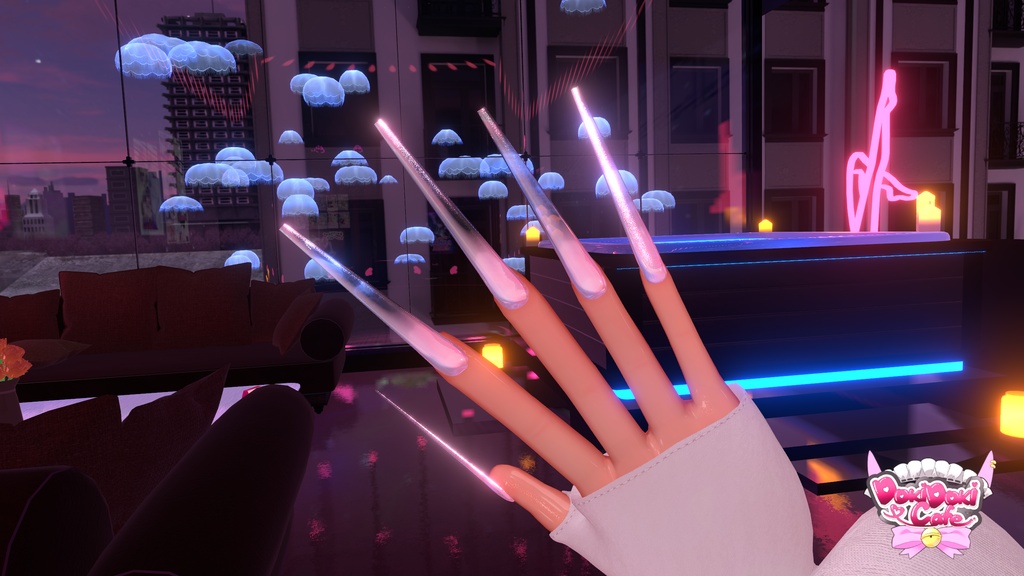 「マジカワネイル06」Glass Nails 💅🏻˚₊‧⁺ 3D Model Unitypackage Modular Avatar対応