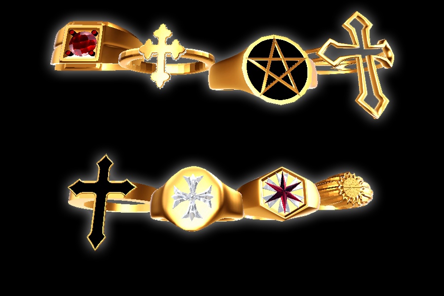 Gothic Rings Set