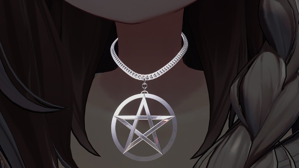 Gothic Necklaces (Cross and Pentagram) - ゴシックネックレス - 五芒星と十字架