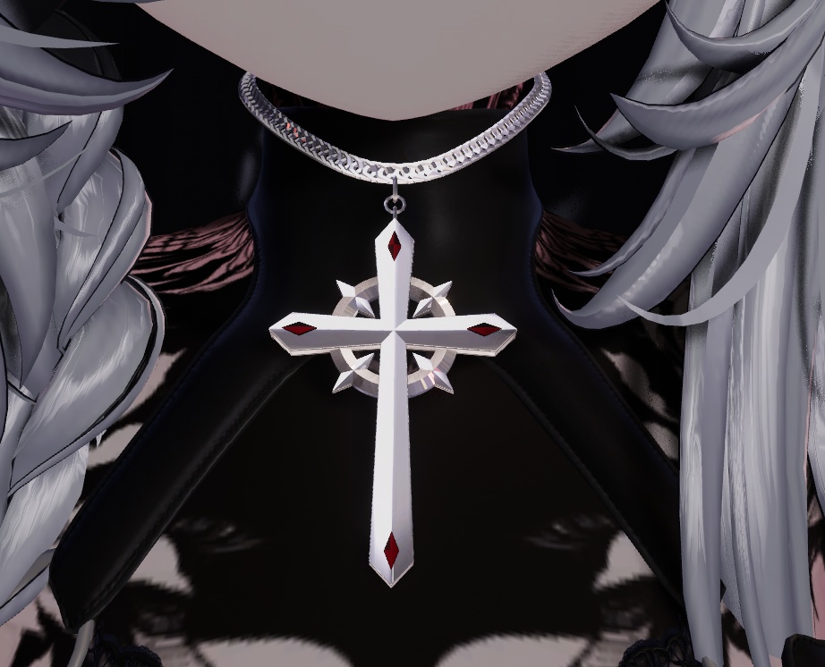 Gothic Necklaces (Cross and Pentagram) - ゴシックネックレス - 五芒星と十字架