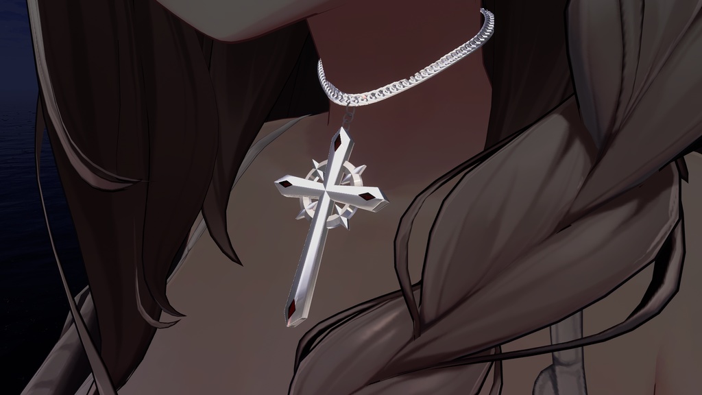 Gothic Necklaces (Cross and Pentagram) - ゴシックネックレス - 五芒星と十字架