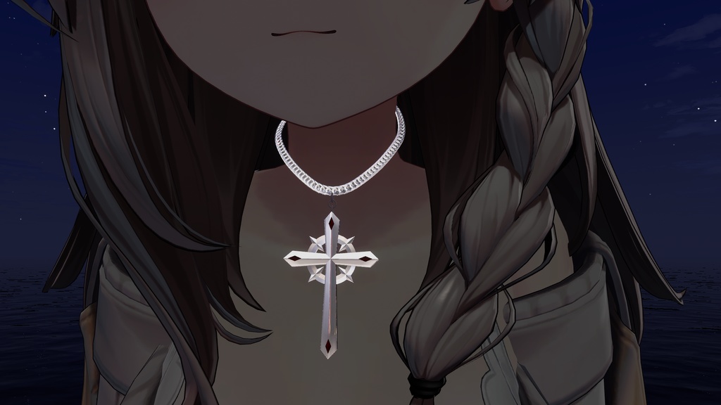 Gothic Necklaces (Cross and Pentagram) - ゴシックネックレス - 五芒星と十字架