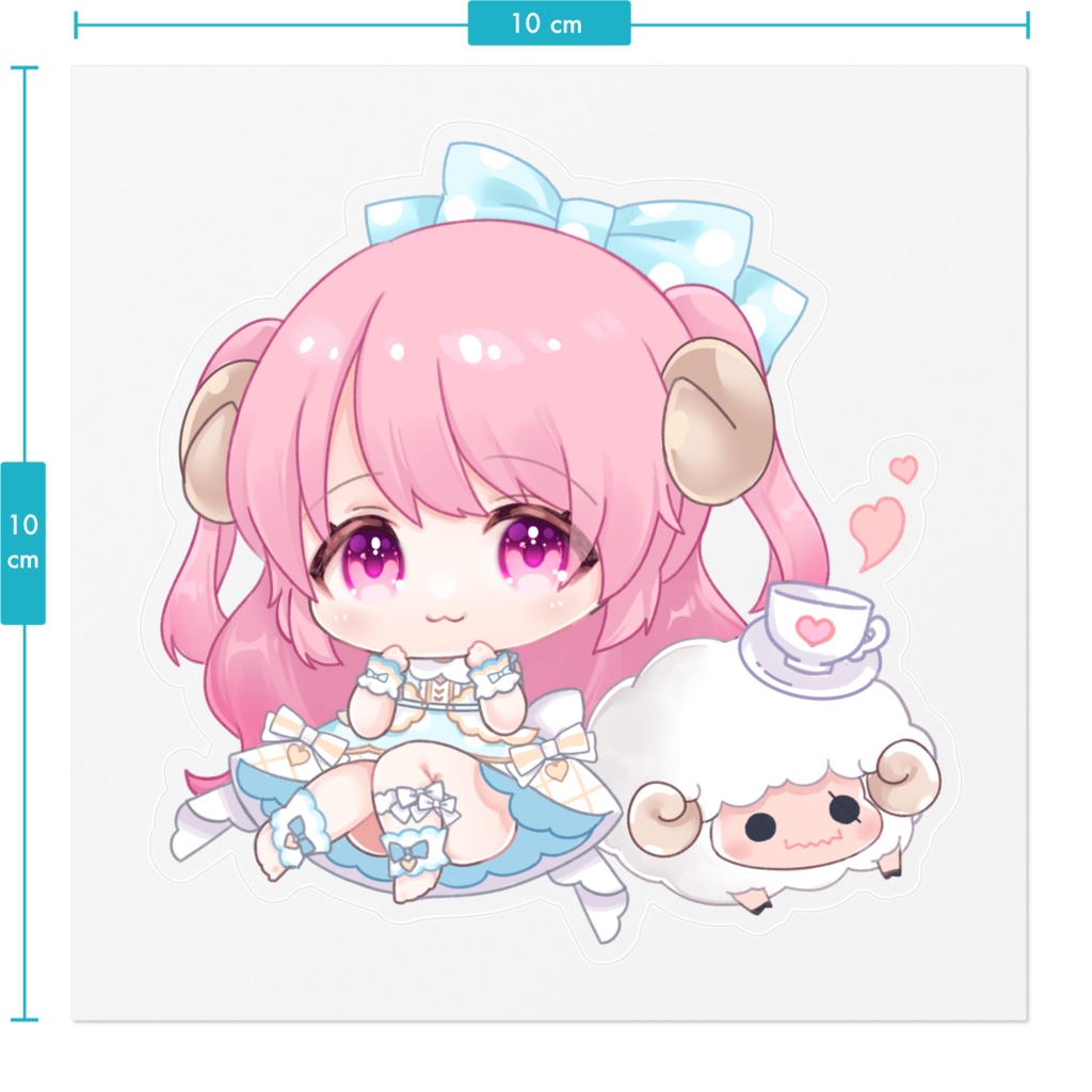 本田恋色ミニキャラクリアステッカー