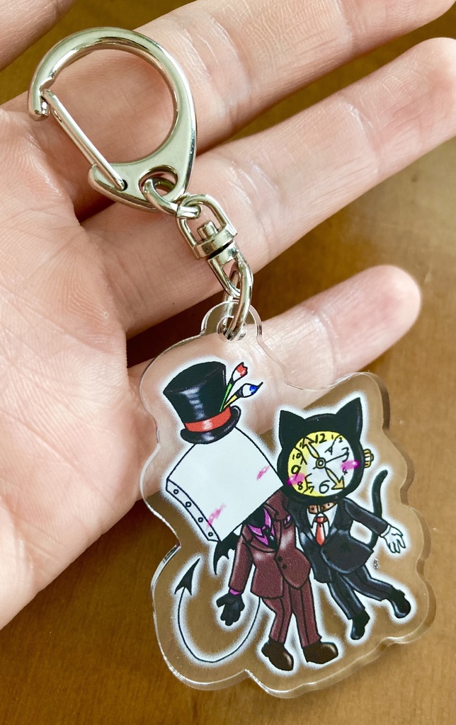 ペイントマンとドM猫腕時計キーホルダー