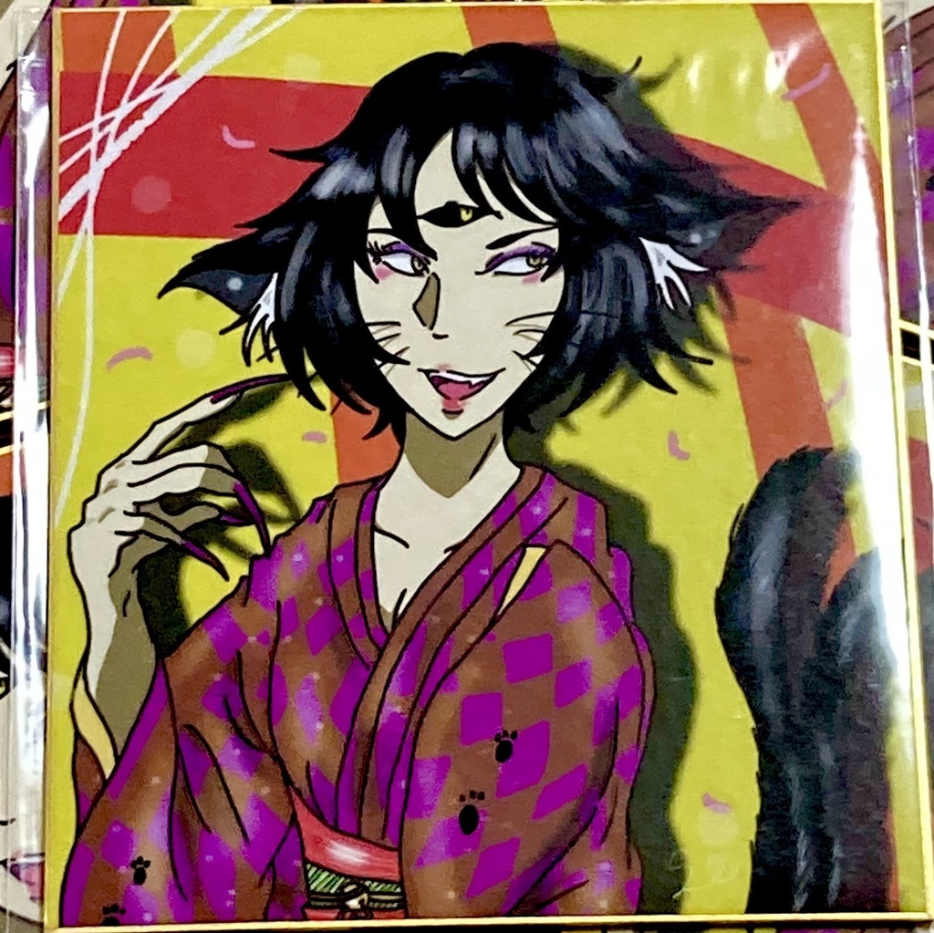 黒影玲子ミニ色紙