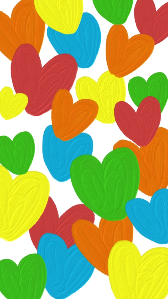 Pastel Heart Wallpaper – rainbow