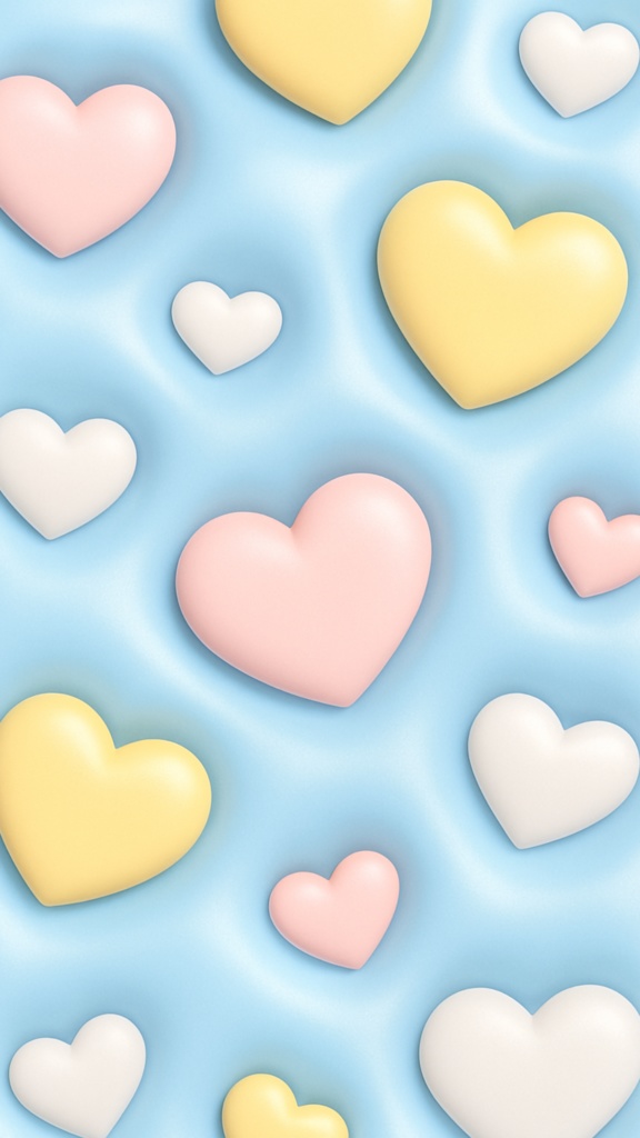 Heart Wallpaper – light blue