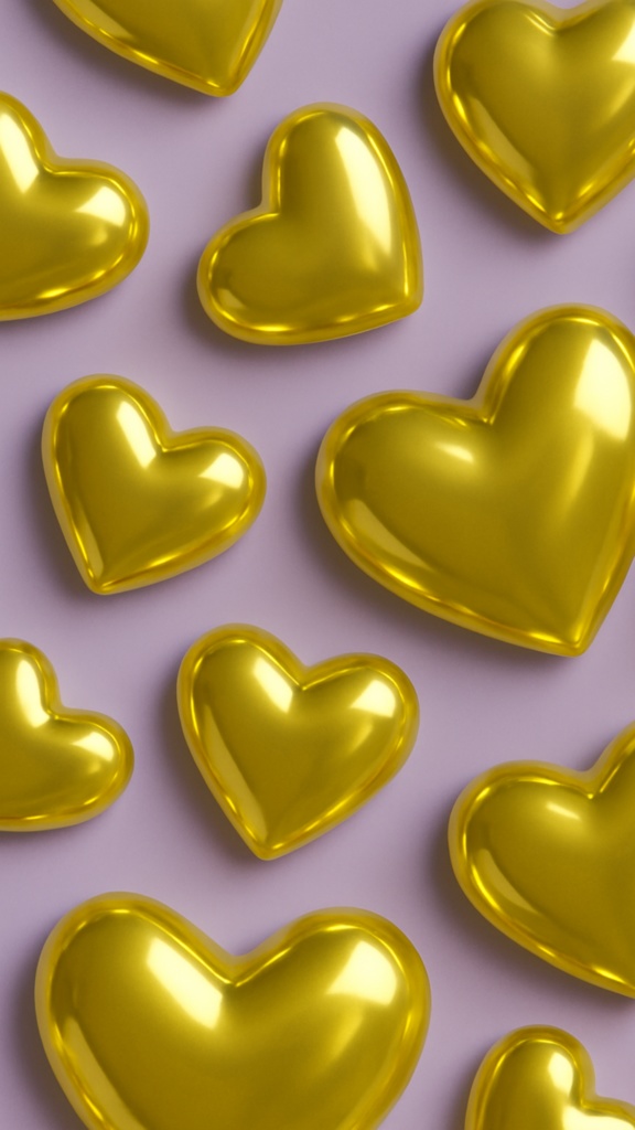 Heart Wallpaper – gold metallic heart