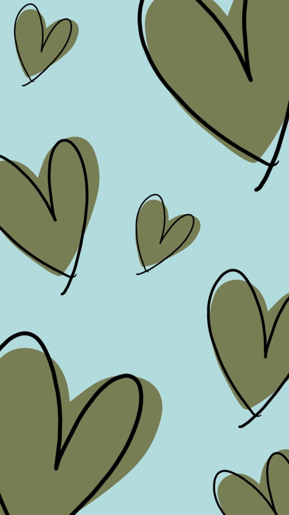 Heart Wallpaper – green hearts
