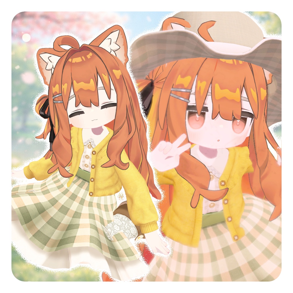 🌸SALE🌸【VRChat衣装】ひだまりピクニック【キプフェル/まめふれんず対応】