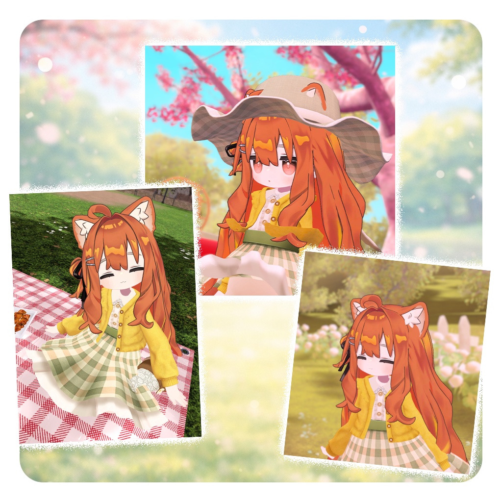 🌸SALE🌸【VRChat衣装】ひだまりピクニック【キプフェル/まめふれんず対応】
