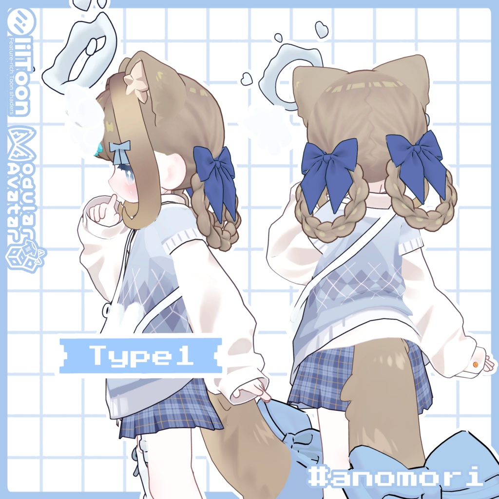 みつあみリングヘア&イヤー - キプフェル対応 / MA設定済み