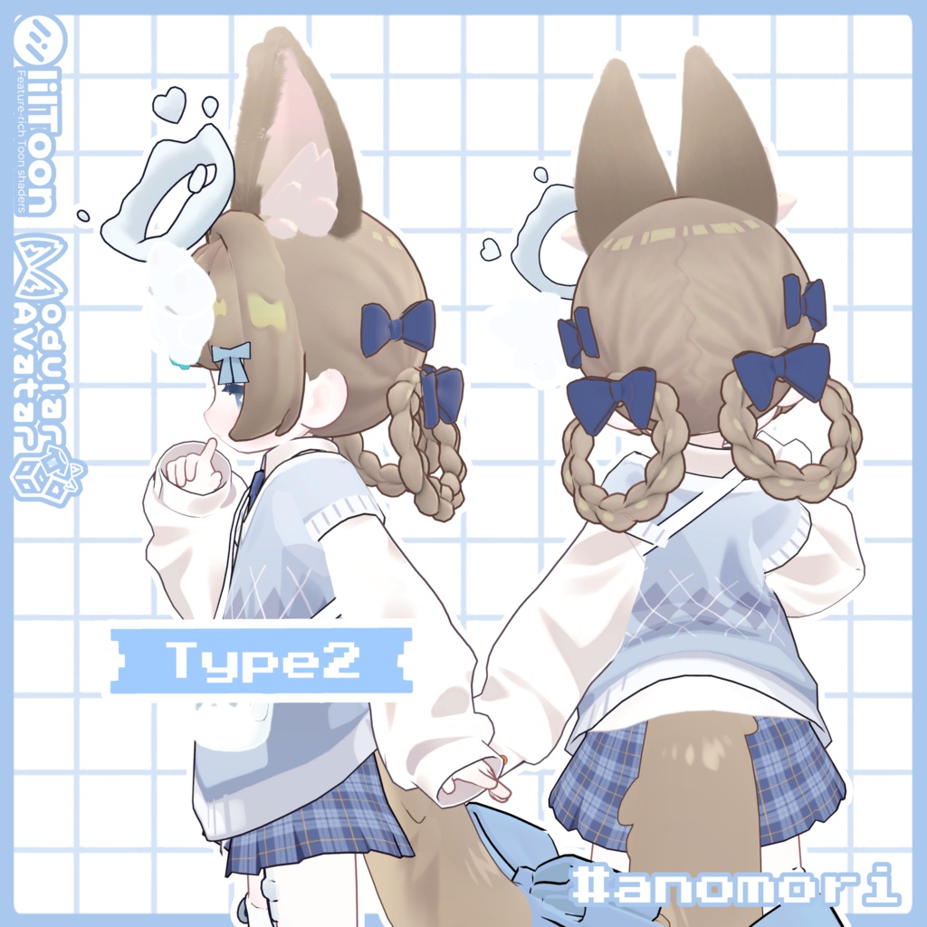 みつあみリングヘア&イヤー - キプフェル対応 / MA設定済み