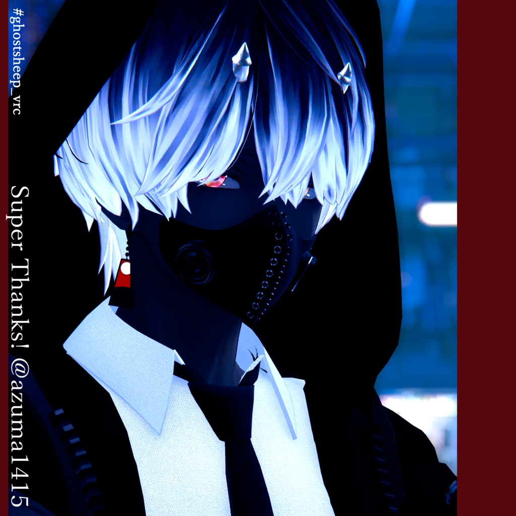 【VRC想定イヤリング】黒妙-kurotae-【11アバター対応】