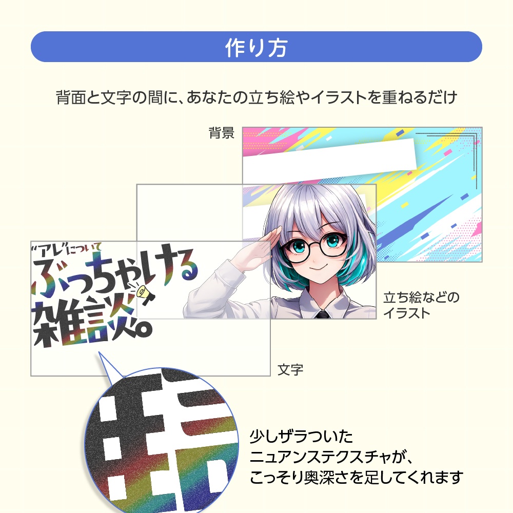 企画雑談サムネイルテンプレ5種セット【配信者向け】