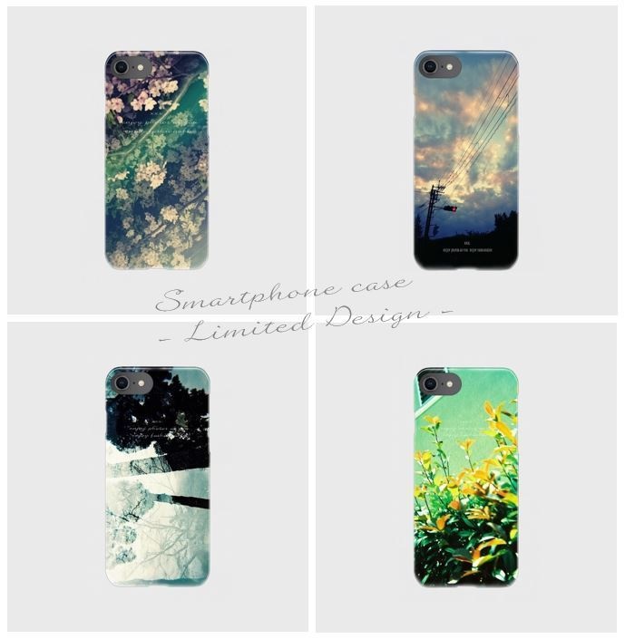 clear smartphone case -midnight flower-