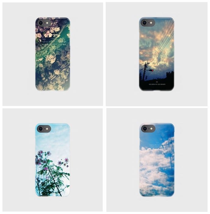 clear smartphone case -opal sky-