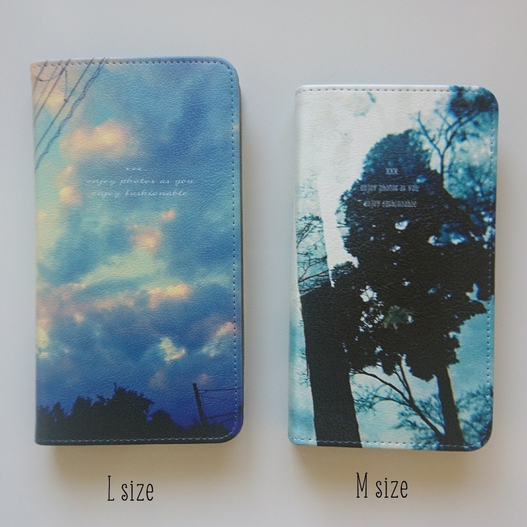 Book type Smartphone Case -opal sky.- *No-Belt type