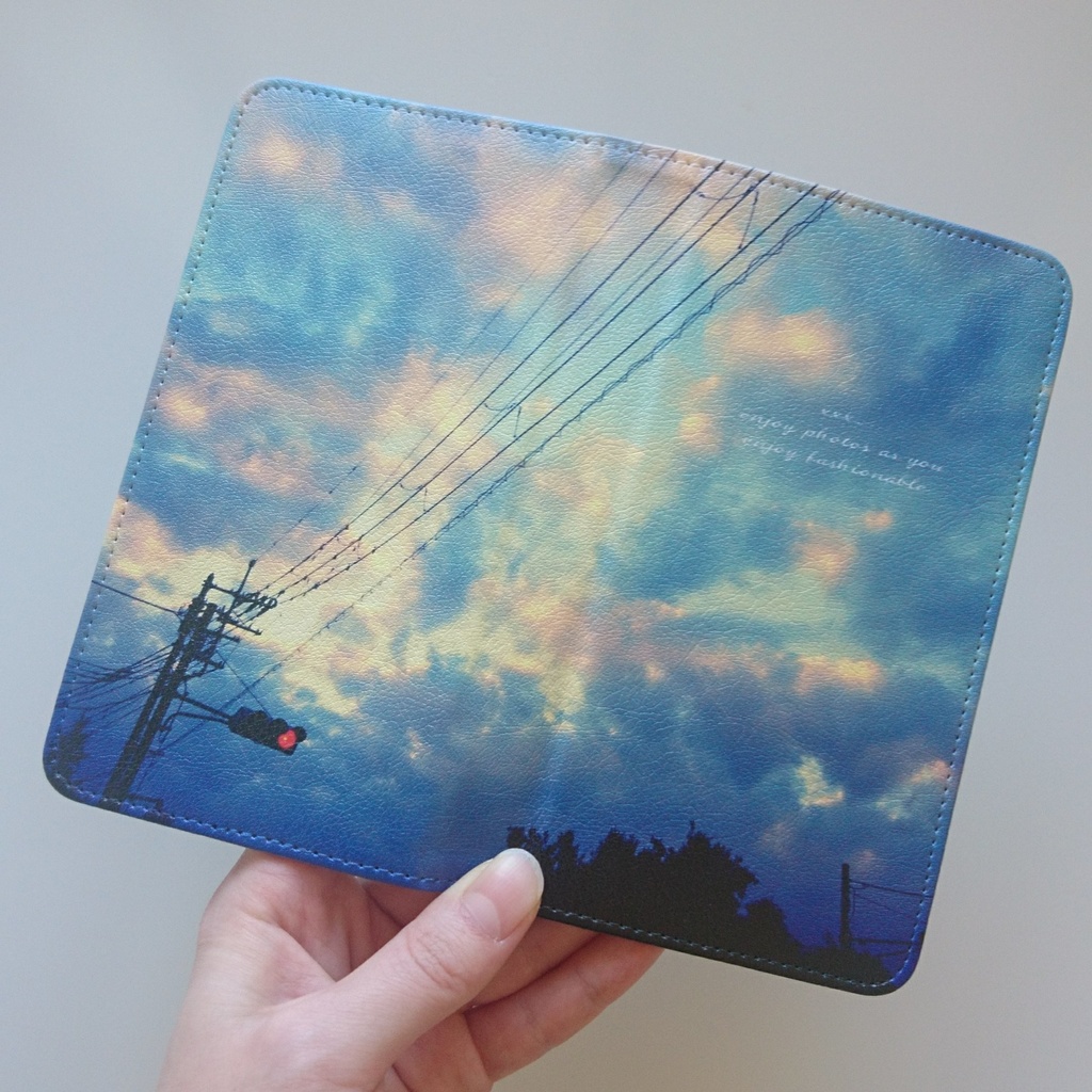 Book type Smartphone Case -opal sky.- *No-Belt type