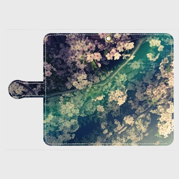 Book type Smartphone Case -midnight flower-
