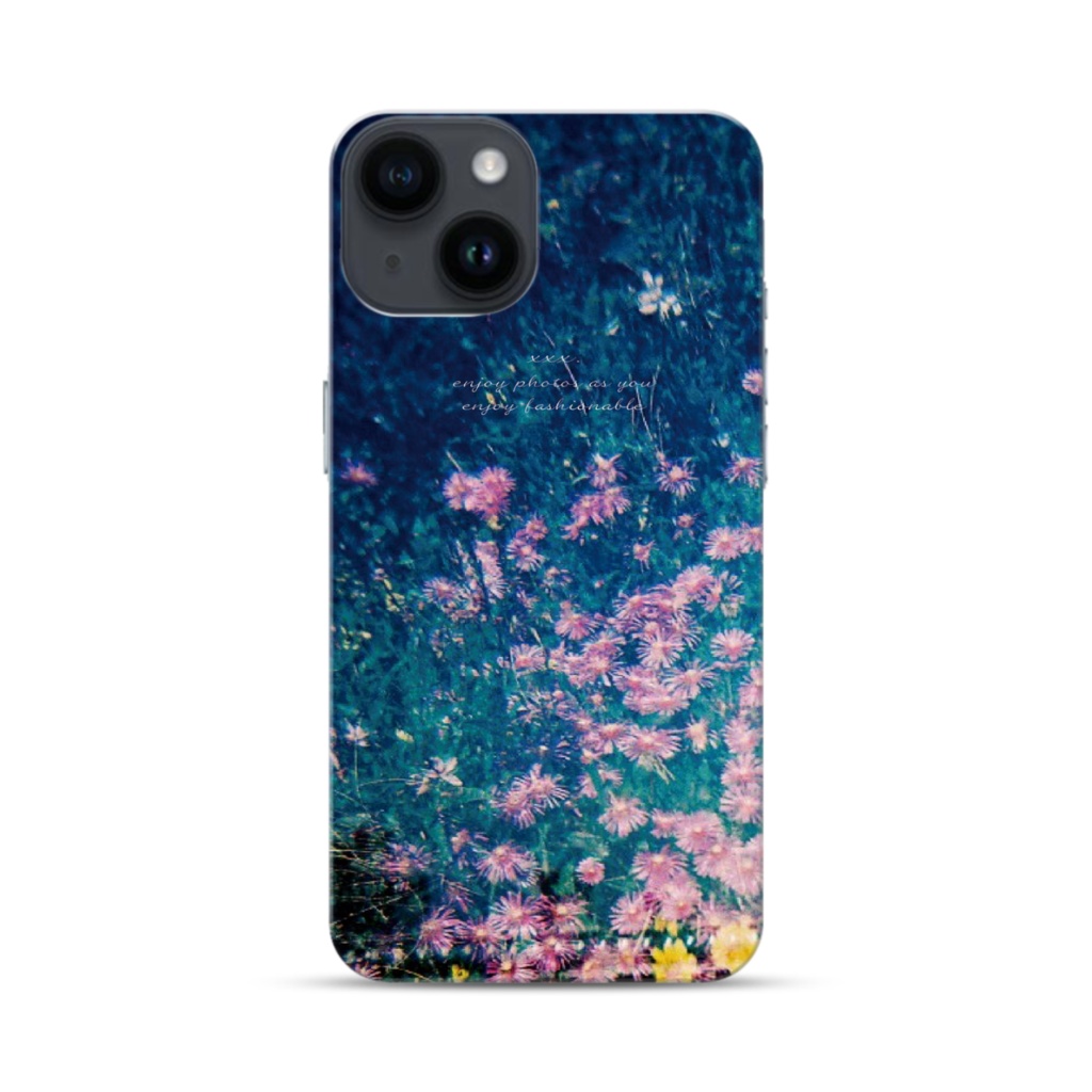 【新作】clear smartphone case  -spray flower-