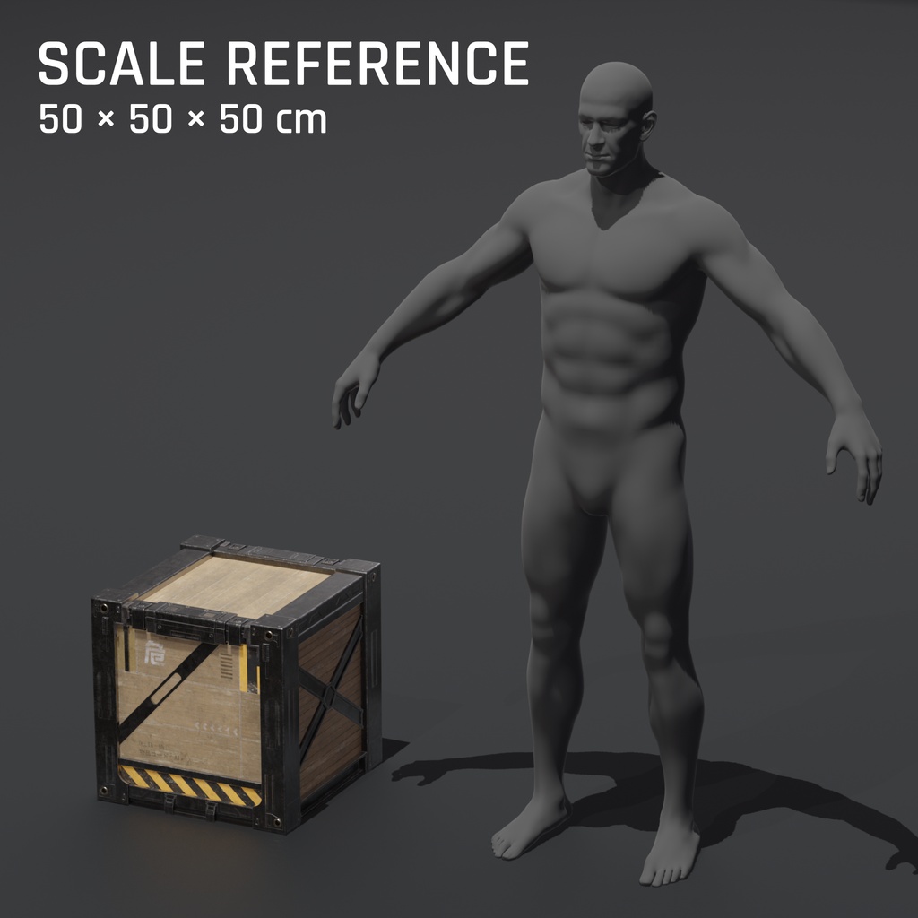 Reinforced Crate|補強木箱|PBR 3Dアセット