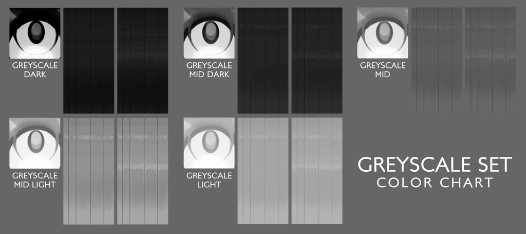 Vroid Hair colors with highlights and without and Eyes texture package