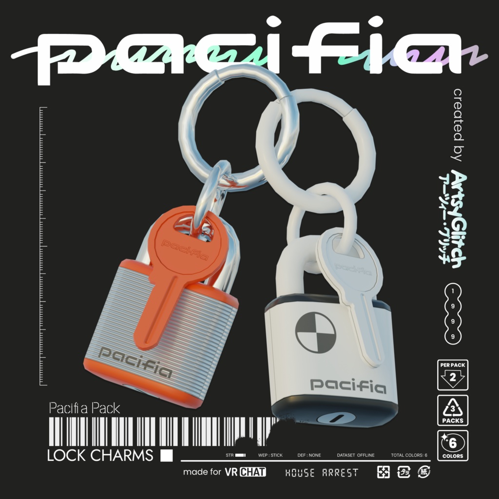 Lock Charms // Earrings 【PACIFIA WARES】