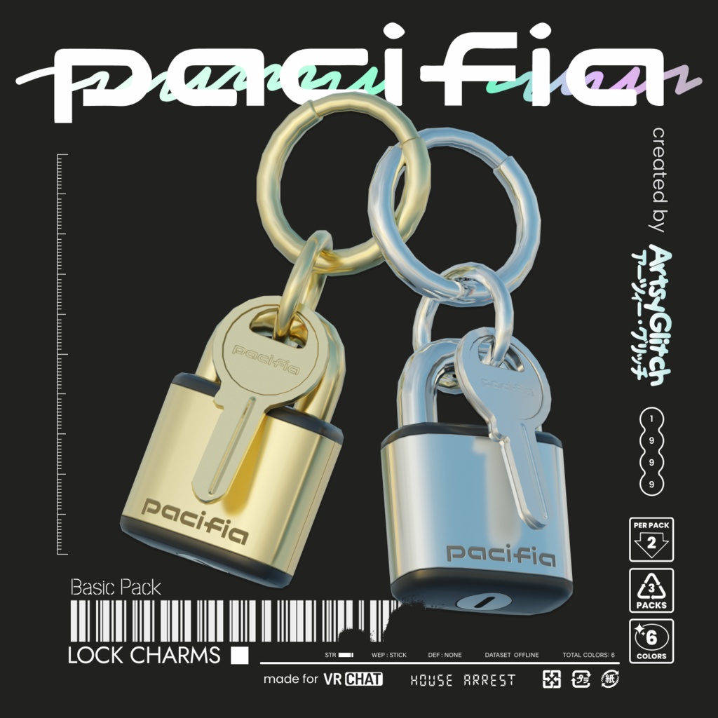 Lock Charms // Earrings 【PACIFIA WARES】