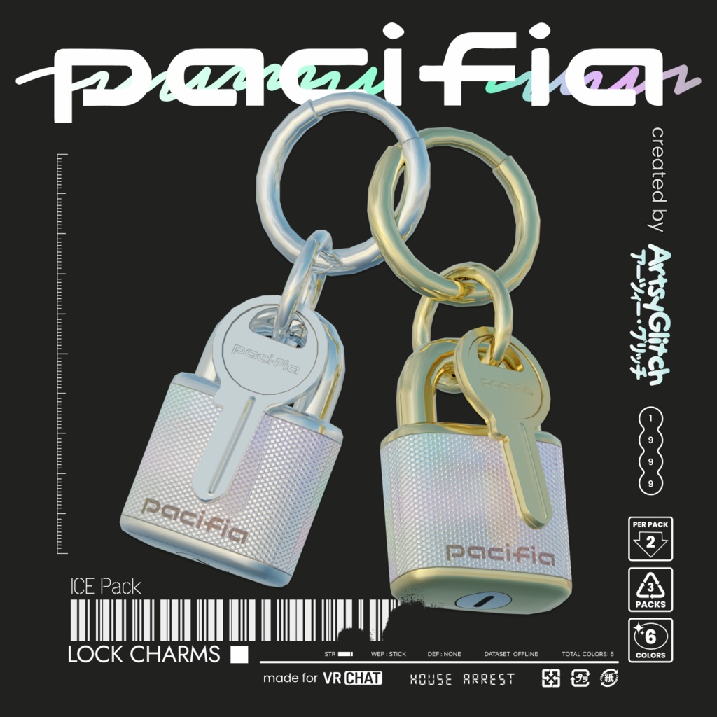 Lock Charms // Earrings 【PACIFIA WARES】