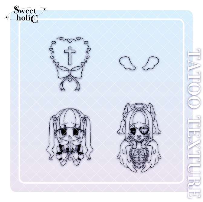 ୨୧タトゥーセット tattoo set୨୧ #SH_texture