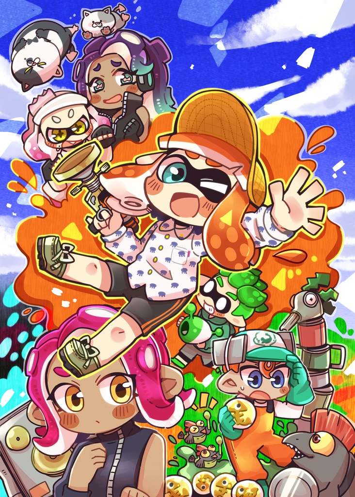 スプラトゥーン3 クリアファイル イカタコ - アニメグッズ