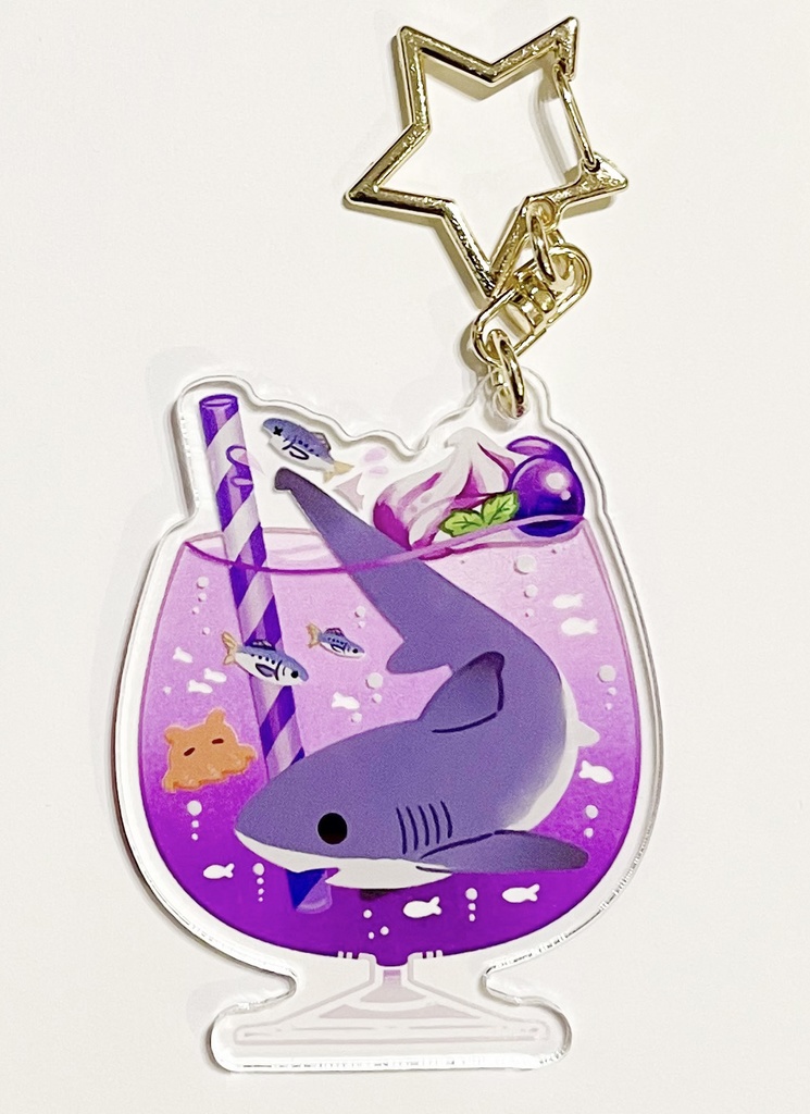 SharkDrinkアクリルキーホルダー グレープソーダ