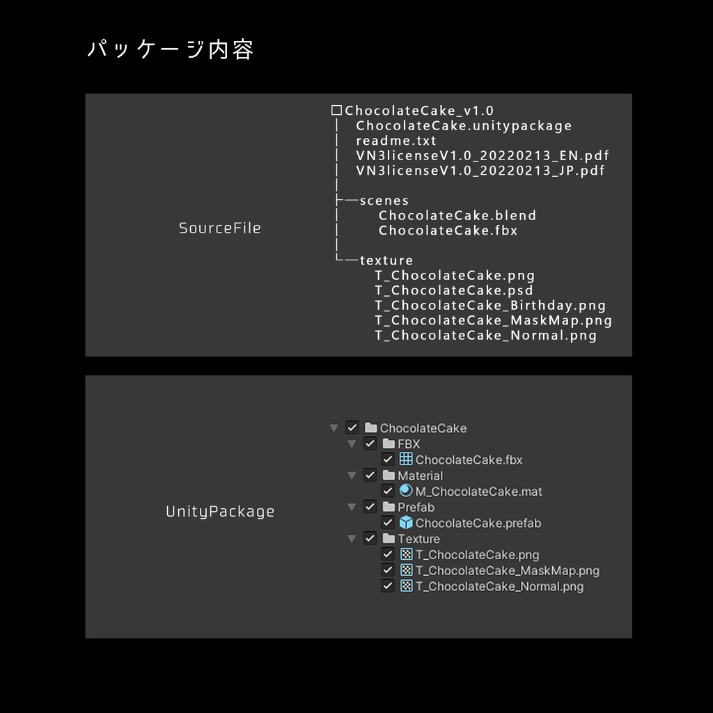 チョコレートケーキ【VRC向けアクセサリー】