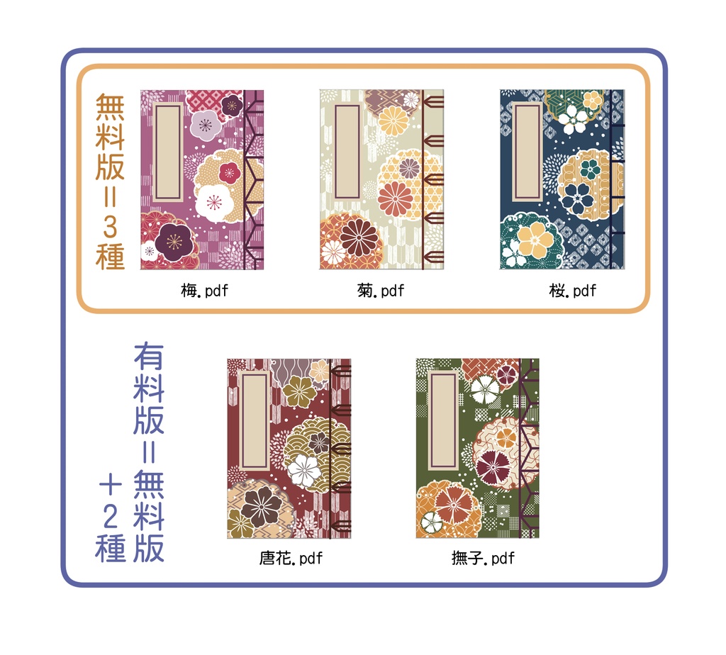 【無料有】豆本和綴じ風