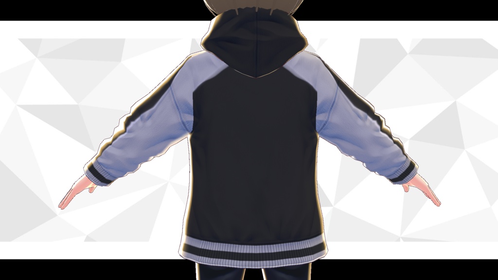 【VRoid texture】スカジャン風しろくまパーカー【OYASUMI】
