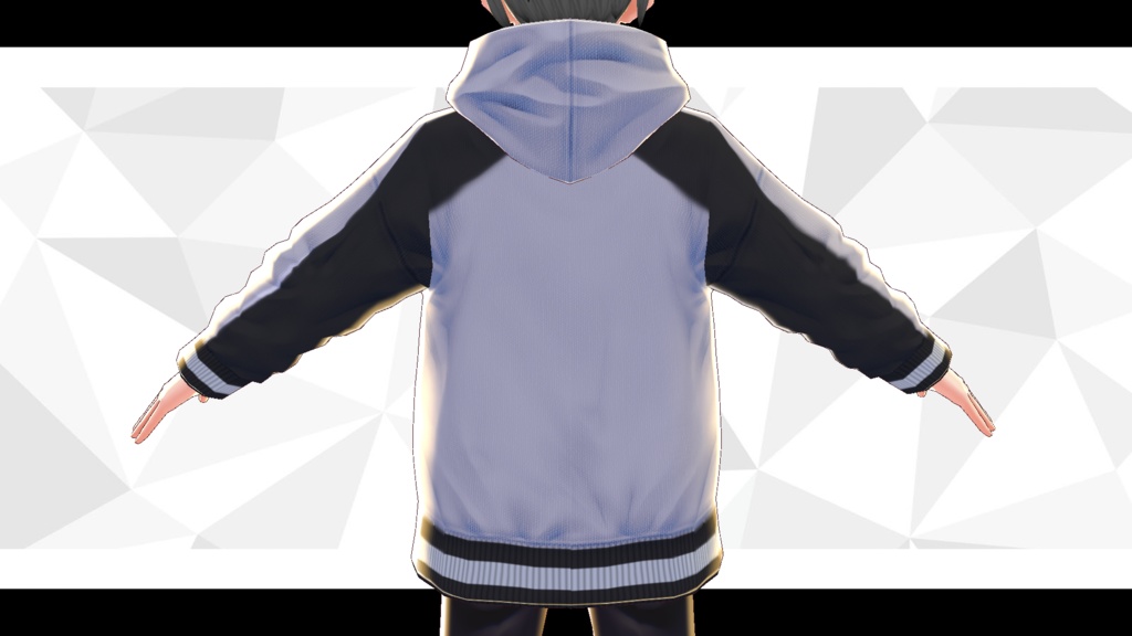 【VRoid texture】スカジャン風しろくまパーカー【OYASUMI】