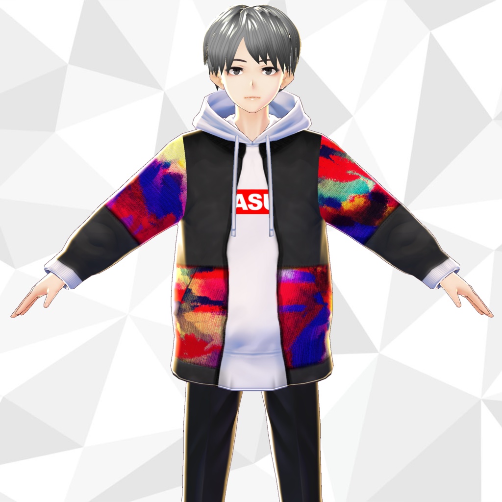 【VRoid texture】グラデジャケットonパーカー(おまけパーカー付)【OYASUMI】