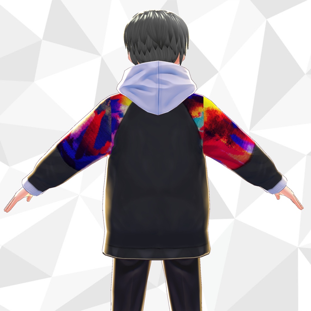 【VRoid texture】グラデジャケットonパーカー(おまけパーカー付)【OYASUMI】