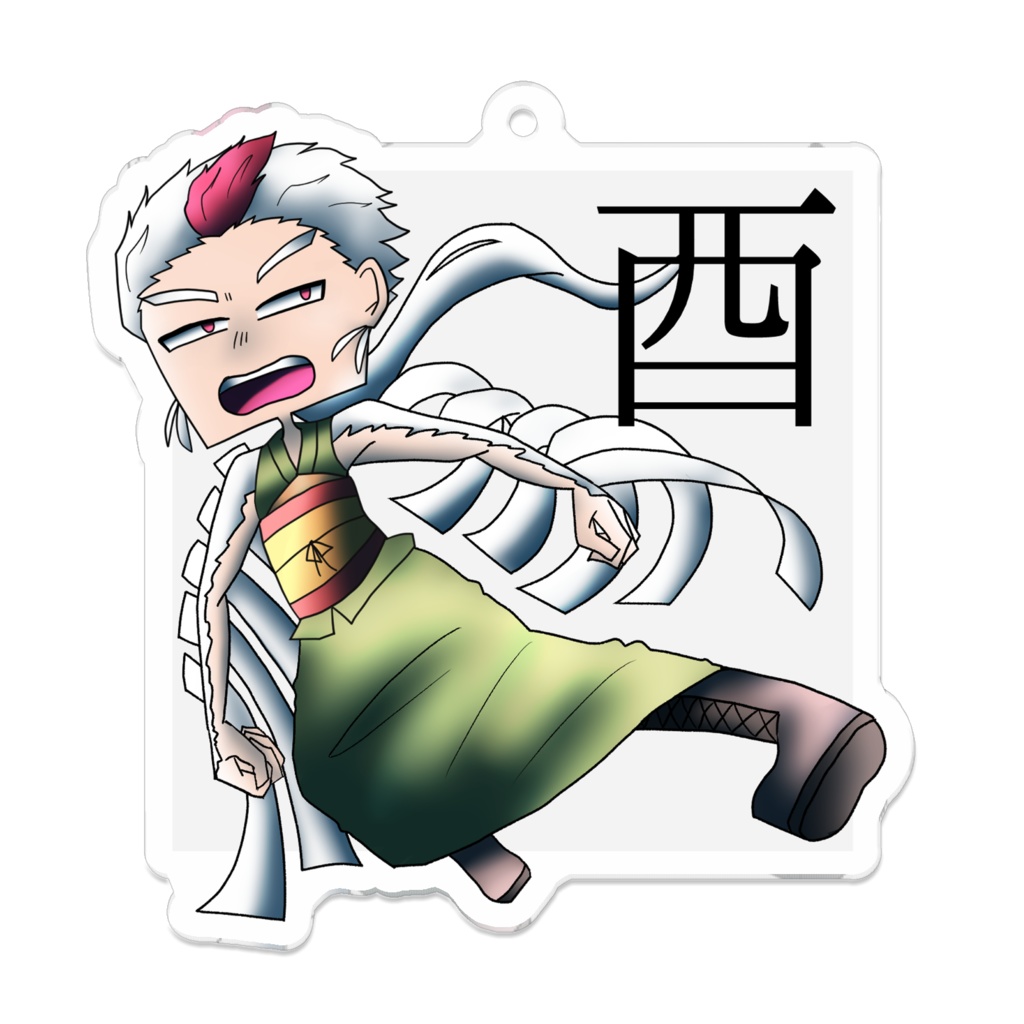 十二支アクリルキーホルダー「酉」