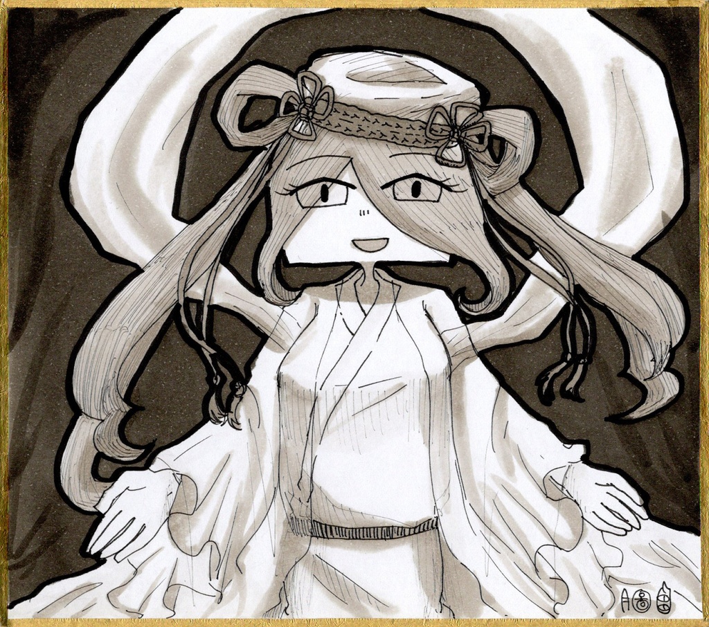 原画色紙「乙付神」