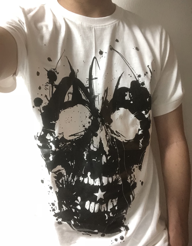 【Inc scull】ホワイトTシャツ by 巧-TAKUMI