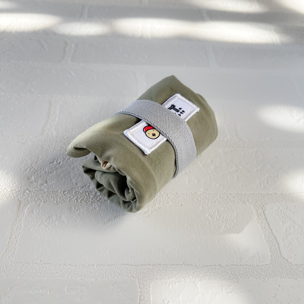 (ハンドメイド・2種)天然素材の折りたためるエコバック