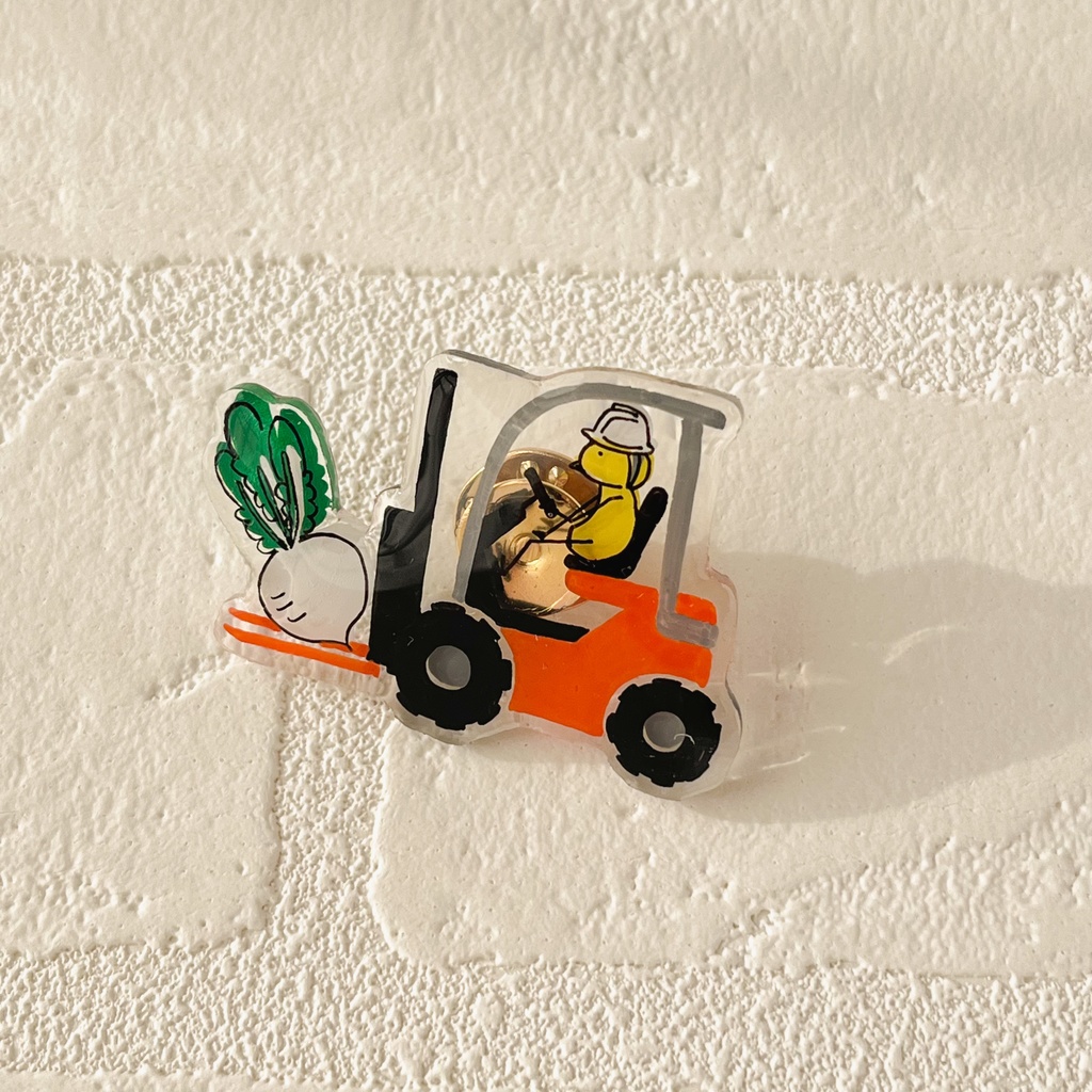 プラバンピンバッジ・空にも、海にも、丘にもとりき